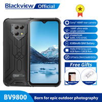Blackview-Telefon komórkowy BV9800 6GB 128GB 48 MPix, smartfon, komórka, Helio P70, Android 9.0, tylny aparat, IP68, wodoodporny, 6580 mAh, 6,3 cala, FHD 1